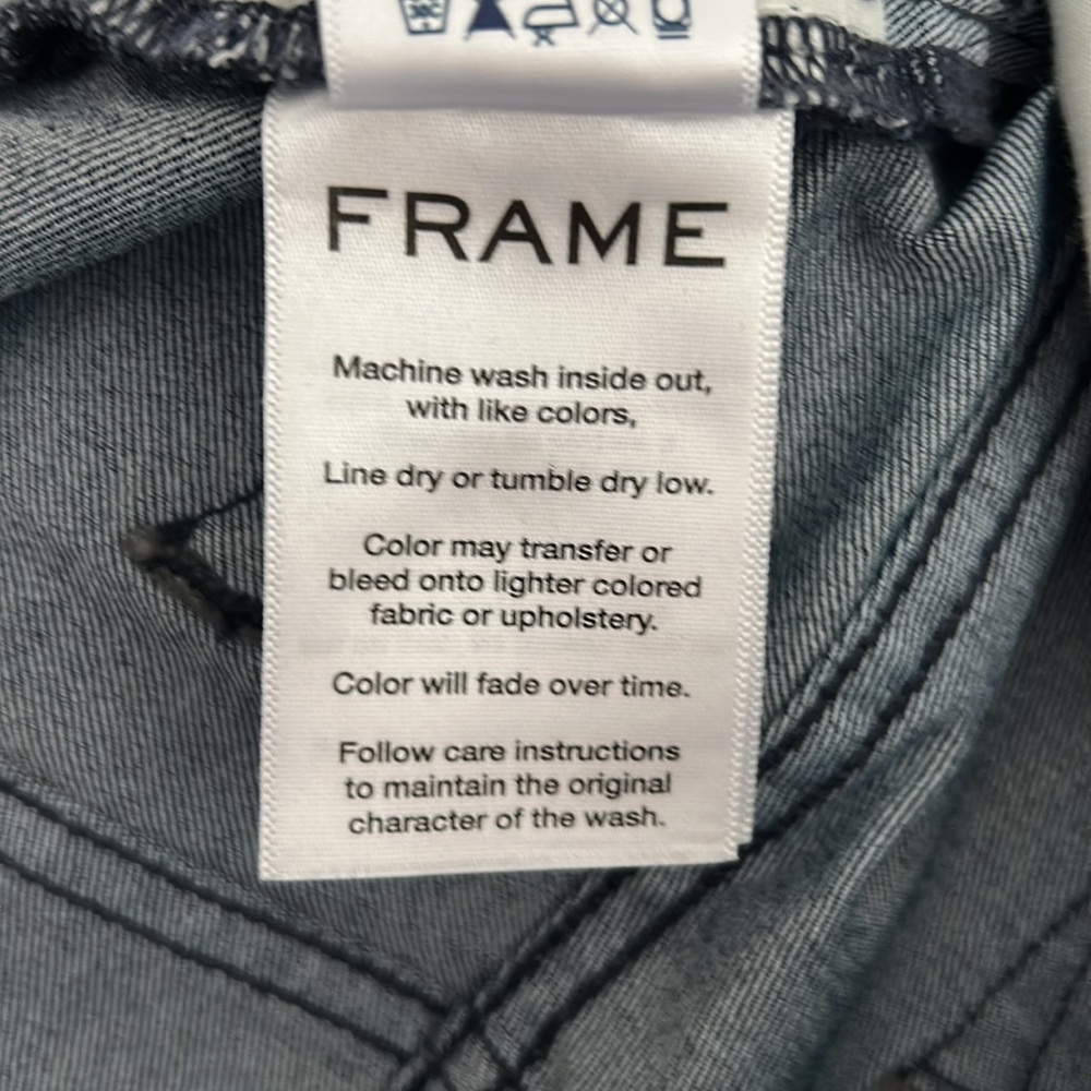 Frame Le High Straight Indigo Lizard Coated Jeans - Picture 7 of 14